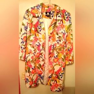 Jassica  fully lined spring floral cotton Jacket/ coat size 8